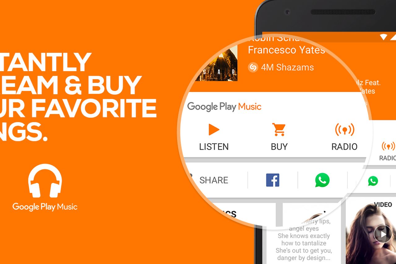 Shazam and Google Play Music