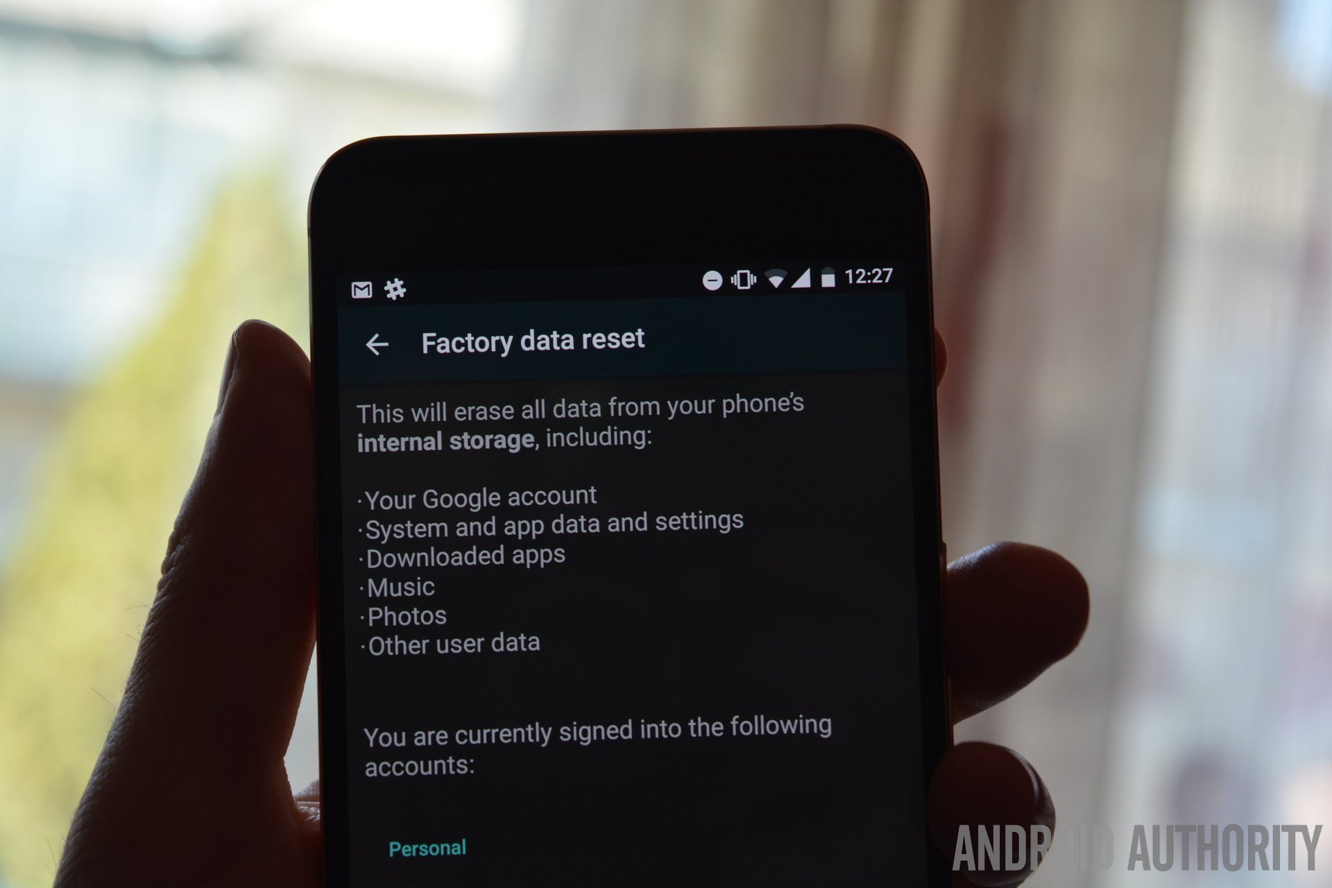 factory reset protection factory data