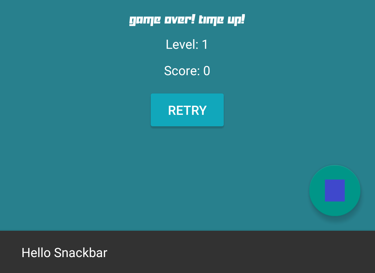 snackbar action button