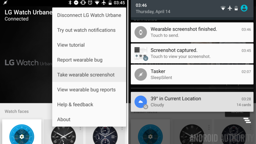 Android Wear screenshot 1