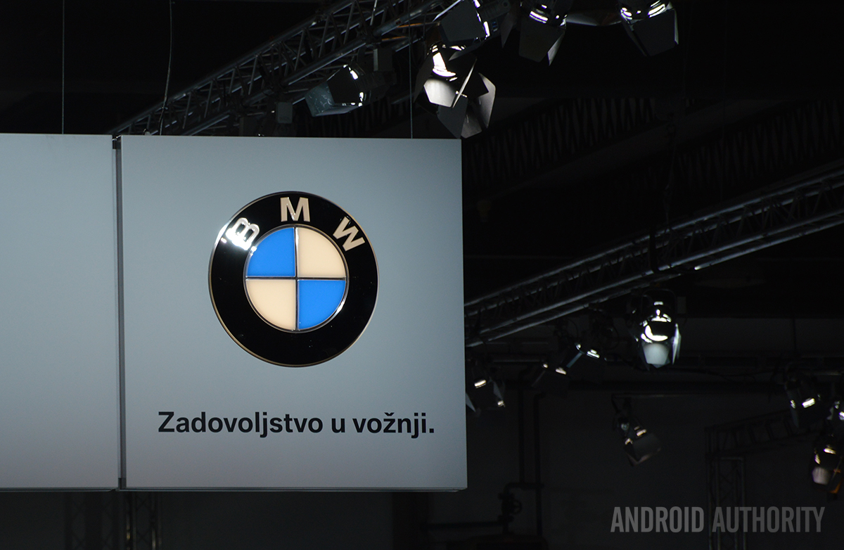 A photo of the BMW booth at the Zagreb Auto Show