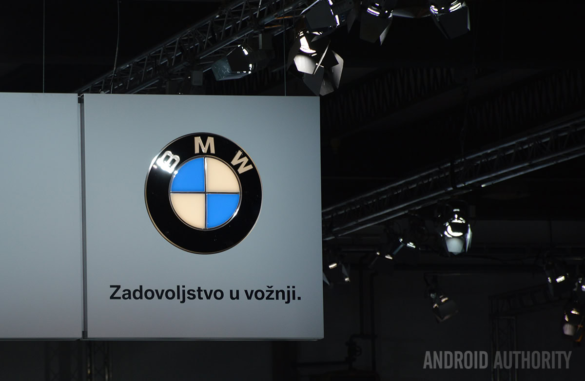 A photo of the BMW booth at the Zagreb Auto Show