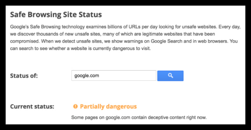 Safe Browsing Site Status