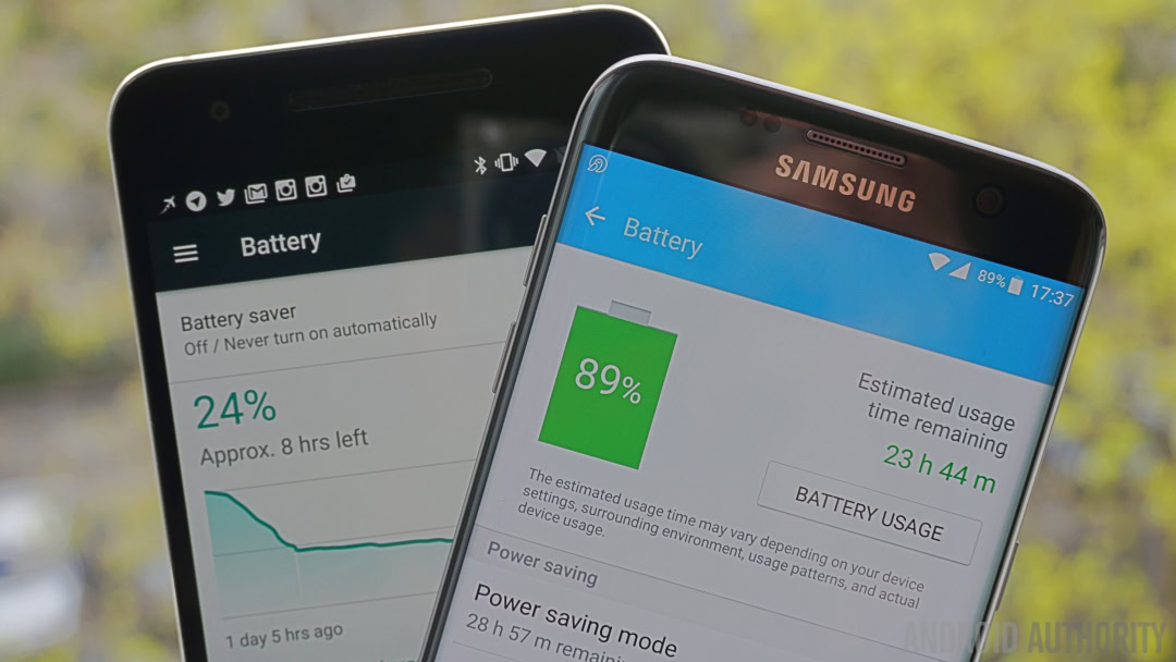 Samsung Galaxy S7 Edge vs Nexus 6P battery usage