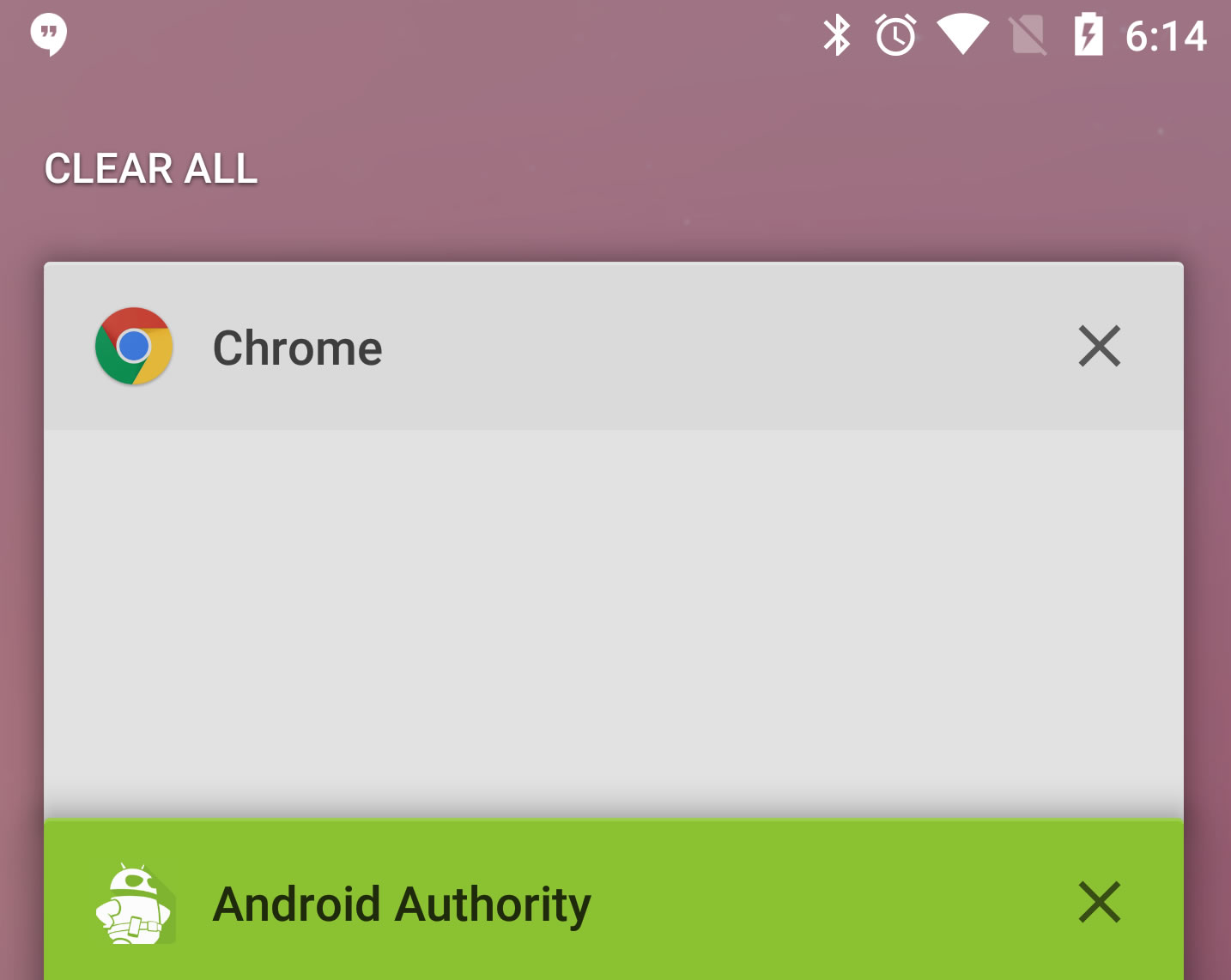 android n clear all button recent apps