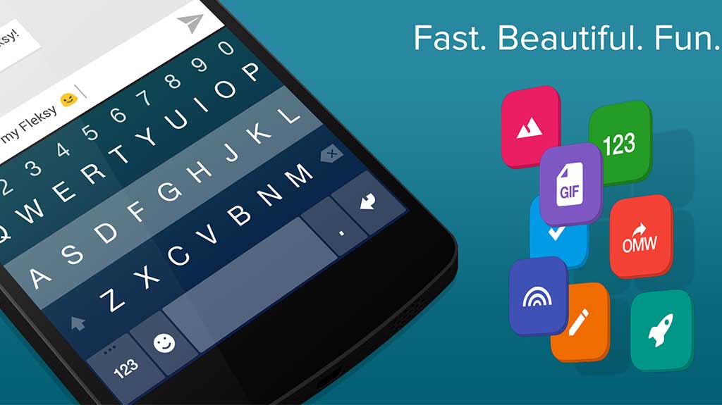 Fleksy keyboard screenshot for the best Android keyboards
