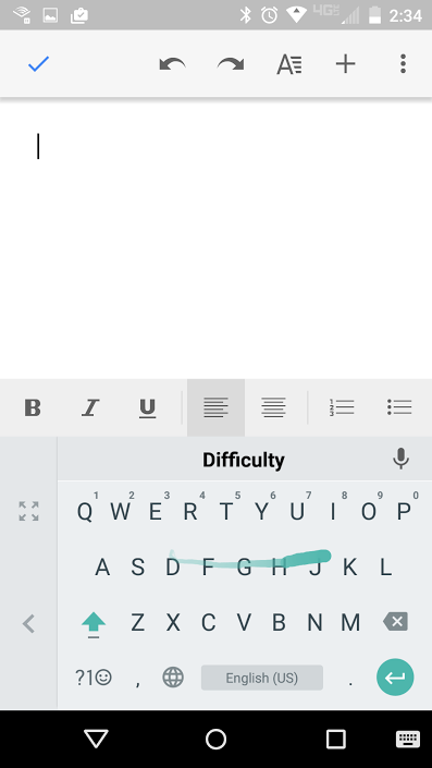 Google keyboard suggestions