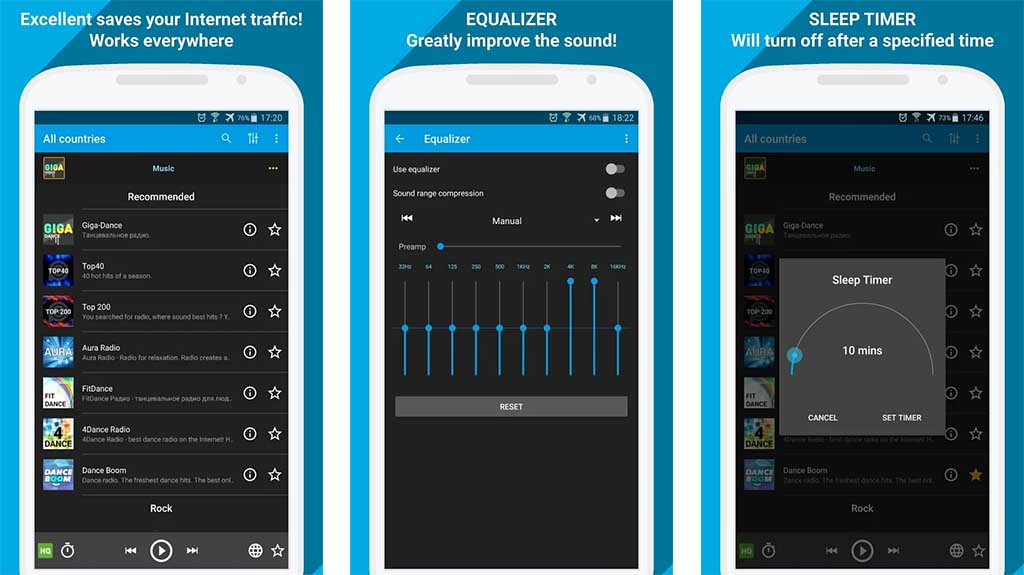 Radio Online captura de pantalla mejores aplicaciones de radio para Android