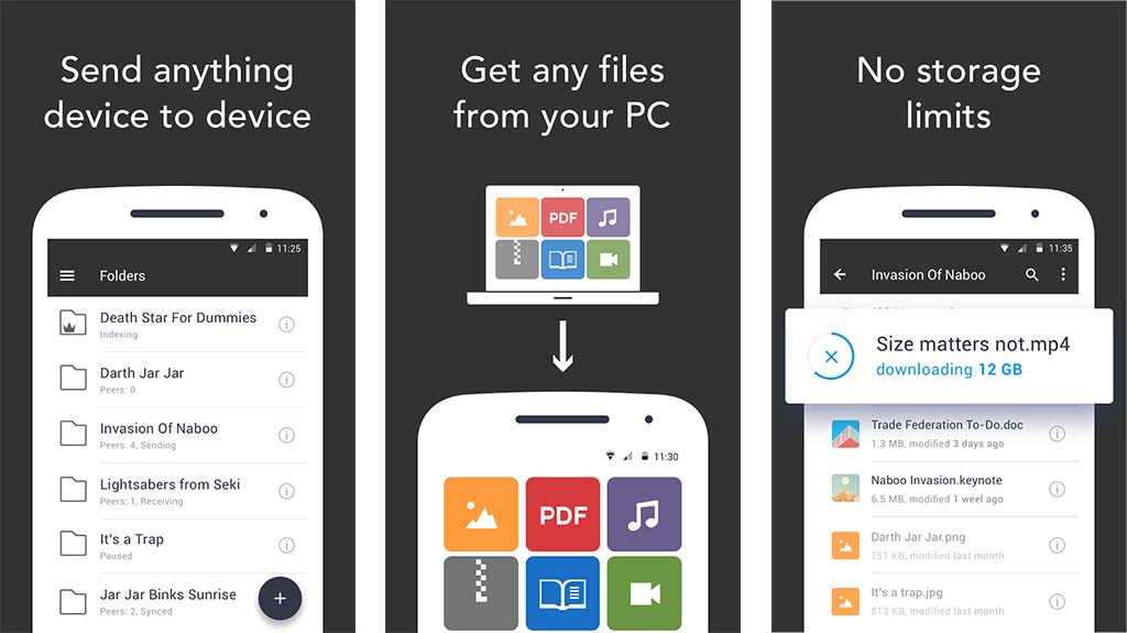 Resilio Sync is one of the best apps to transfer files from PC to Android for android