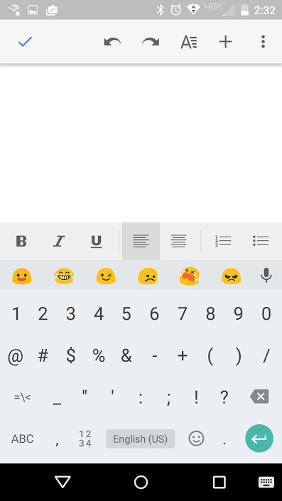 google keyboard emoji bar