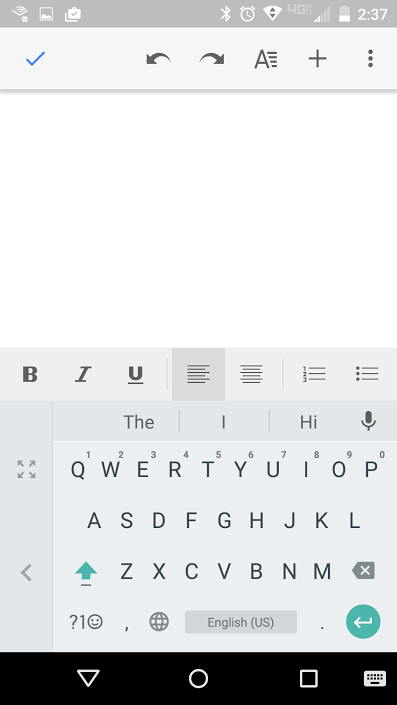 google keyboard sidebar