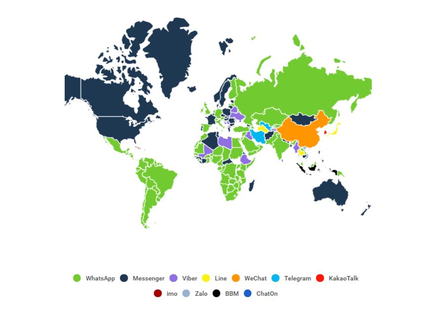 messaging app map