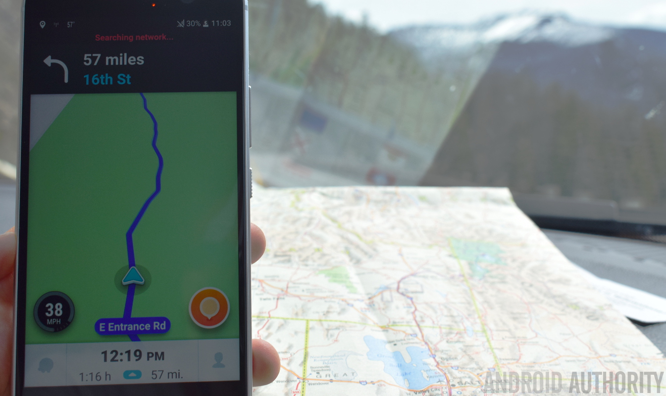 Road Trip Waze Map