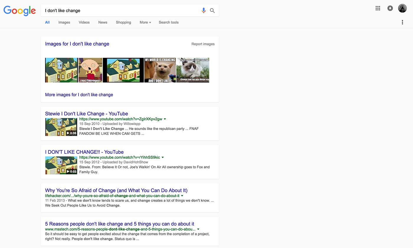 google search change example