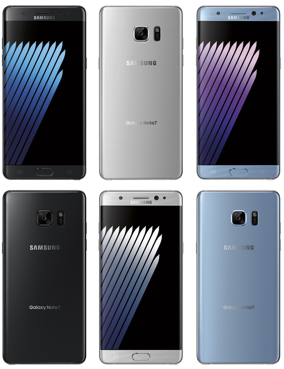 Galaxy Note 7 press renders