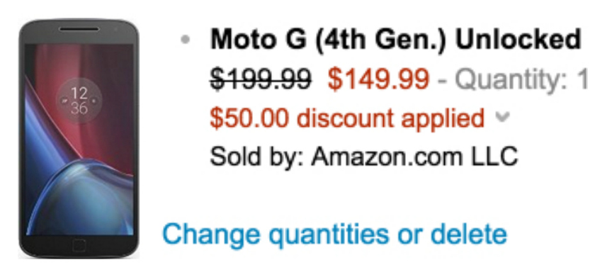 Moto G4 Amazon discount