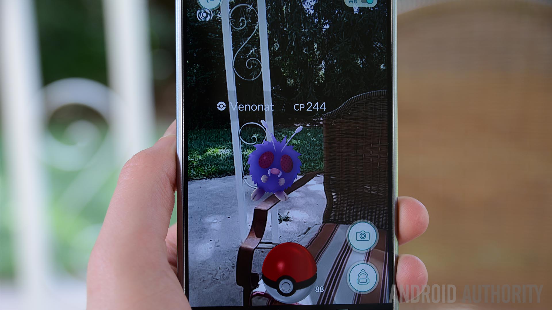 Pokemon Go AR Catch Screen