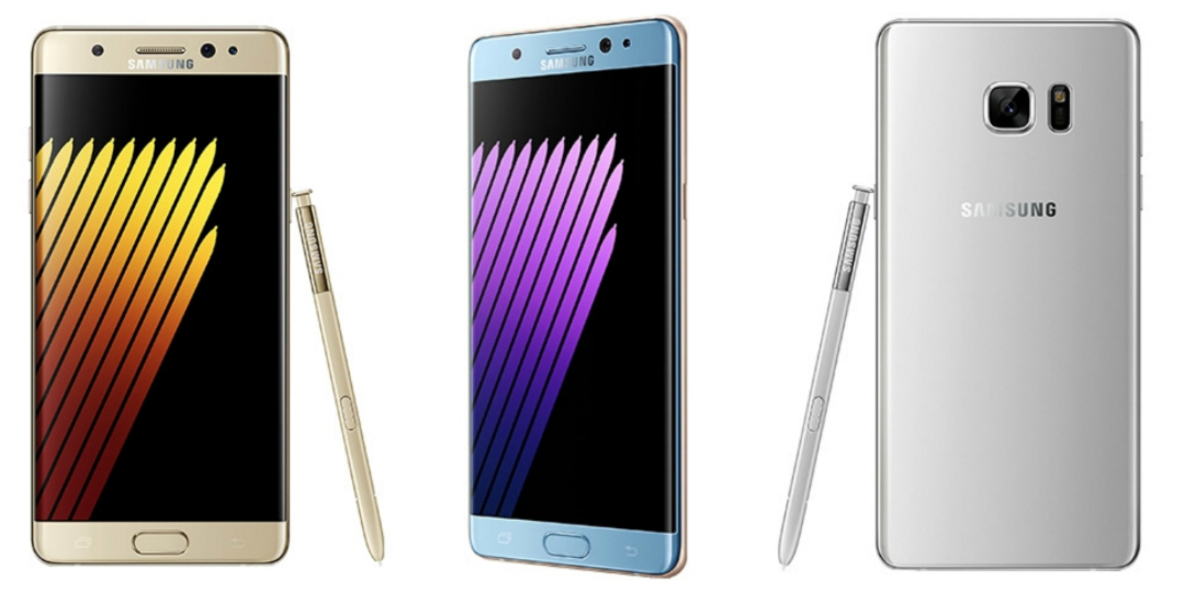 Samsung Galaxy Note 7 colors