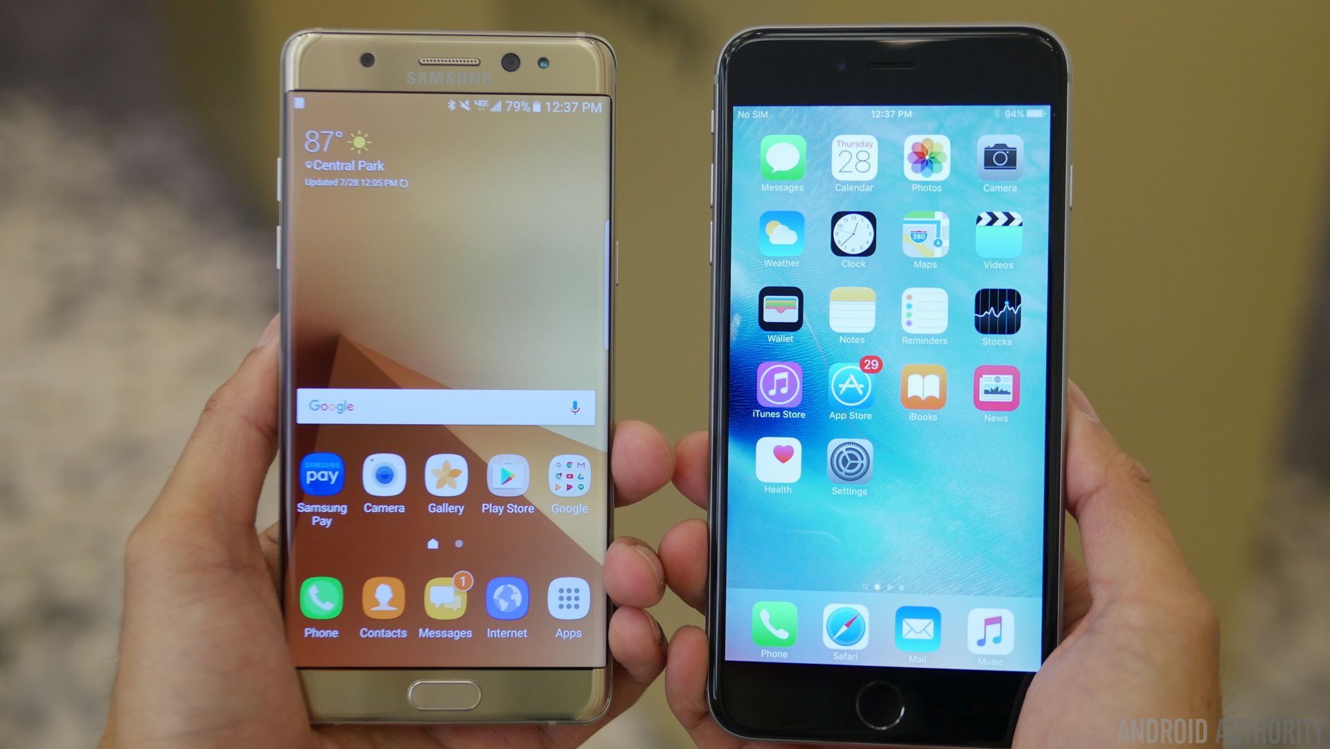 Samsung Galaxy Note 7 vs Apple iPhone 6s Plus first look 13