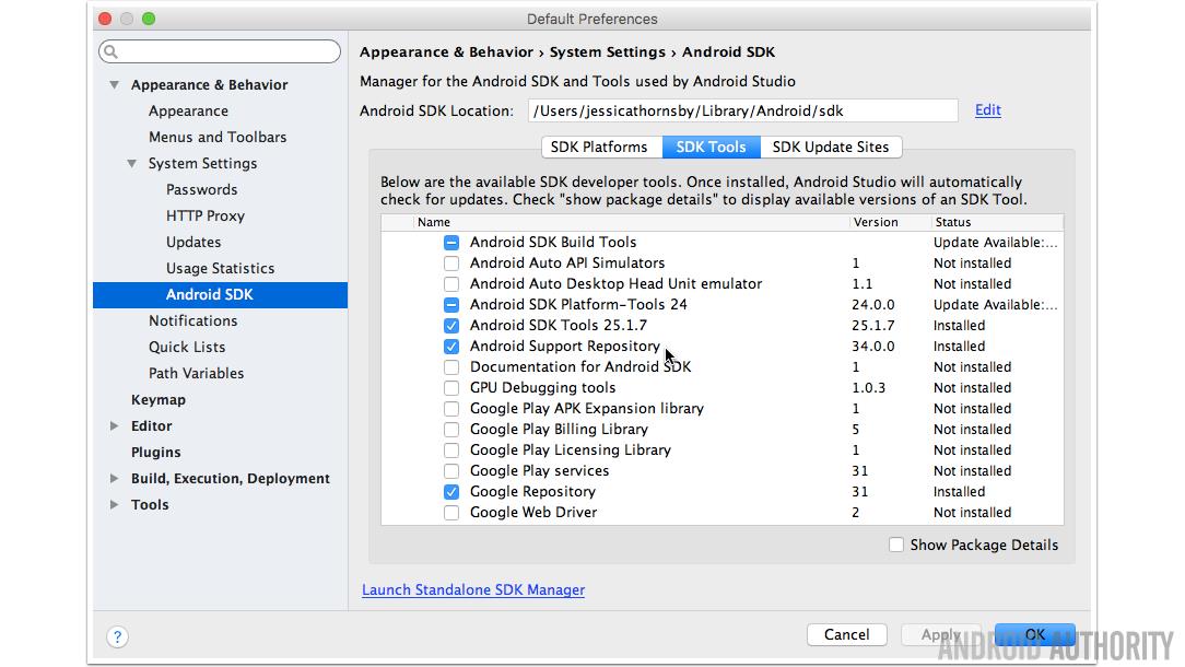 fragments - android sdk manager-16x9