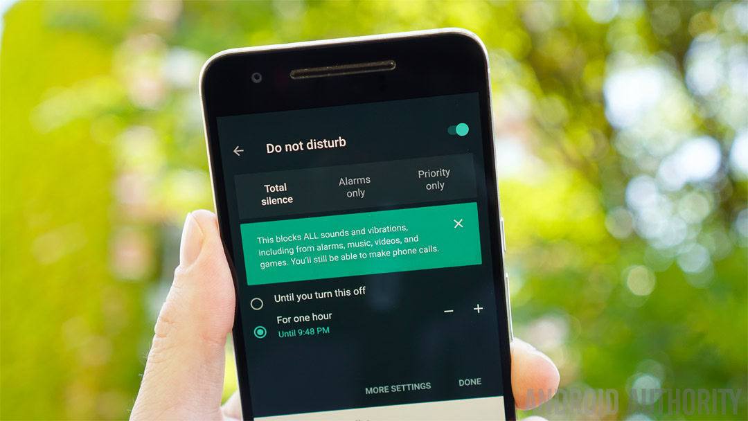 Android 7.0 Nougat review - Do Not Disturb mode