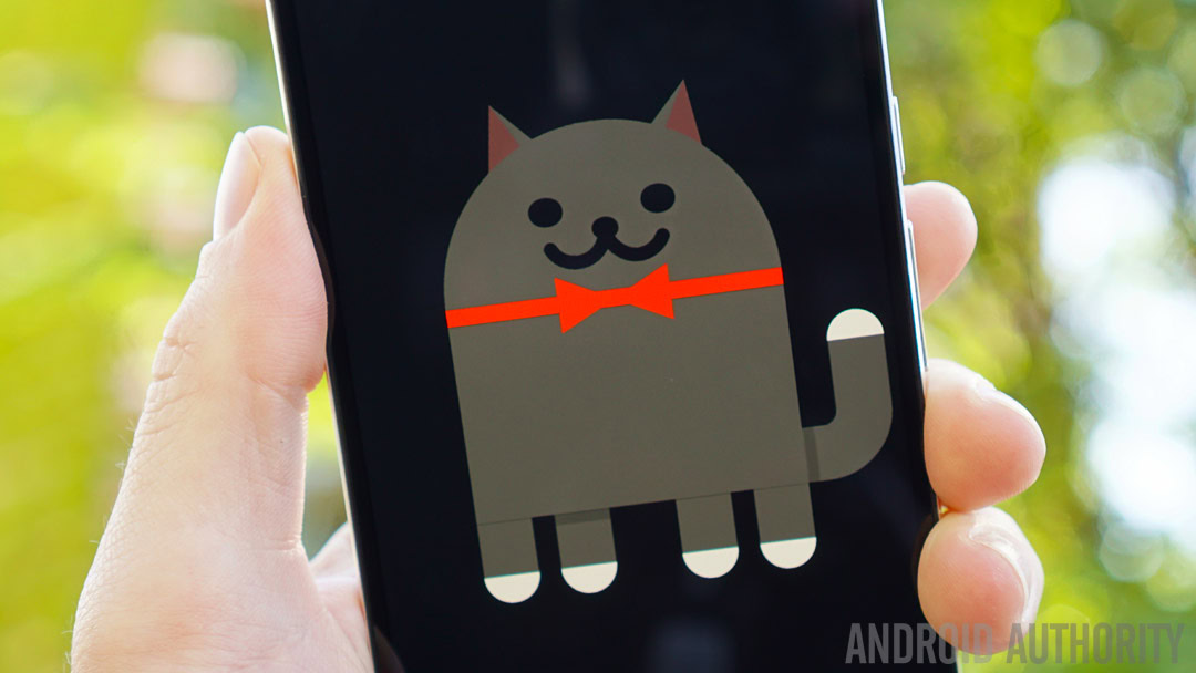 Android 7.0 Nougat review - Easter Egg Neko cat