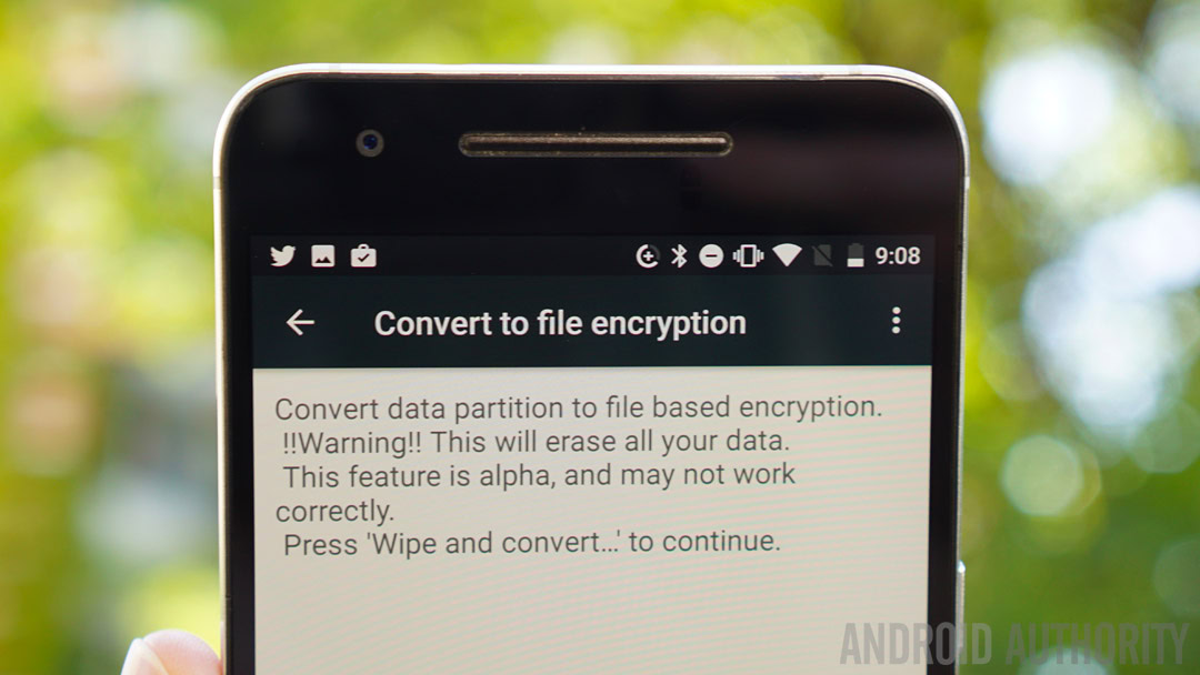 Android 7.0 Nougat review - File encryption