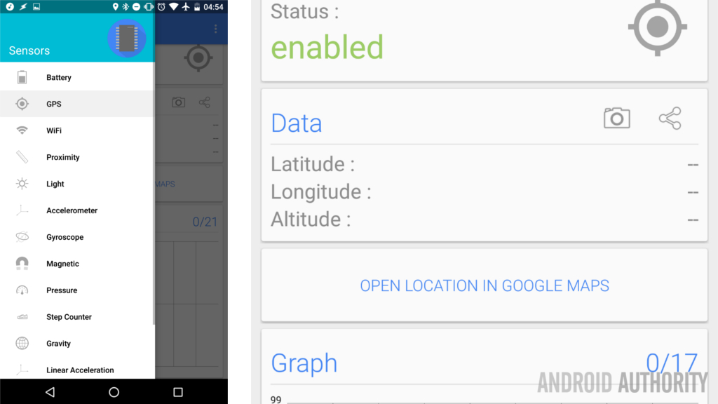 Android Sensors Multitool