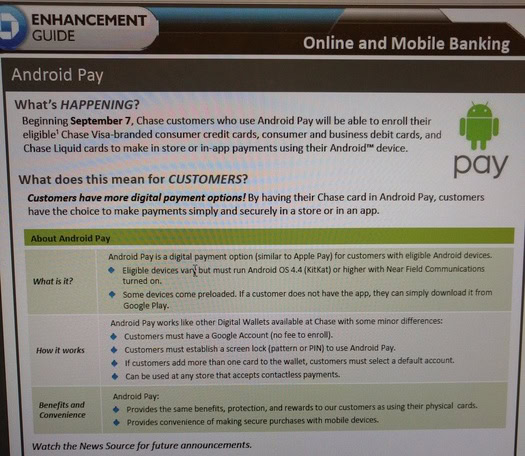 Chase Android Pay document