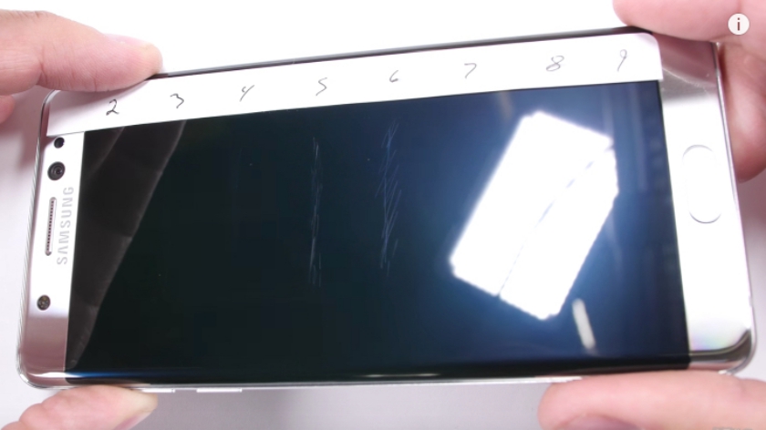 Galaxy Note 7 - Gorilla Glass 5 Scratch Test 1