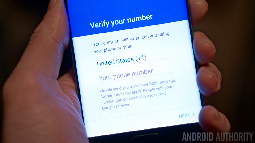 Google Duo verify phone number