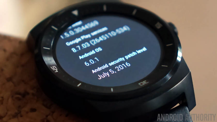 LG G Watch R July security patch Android Wear