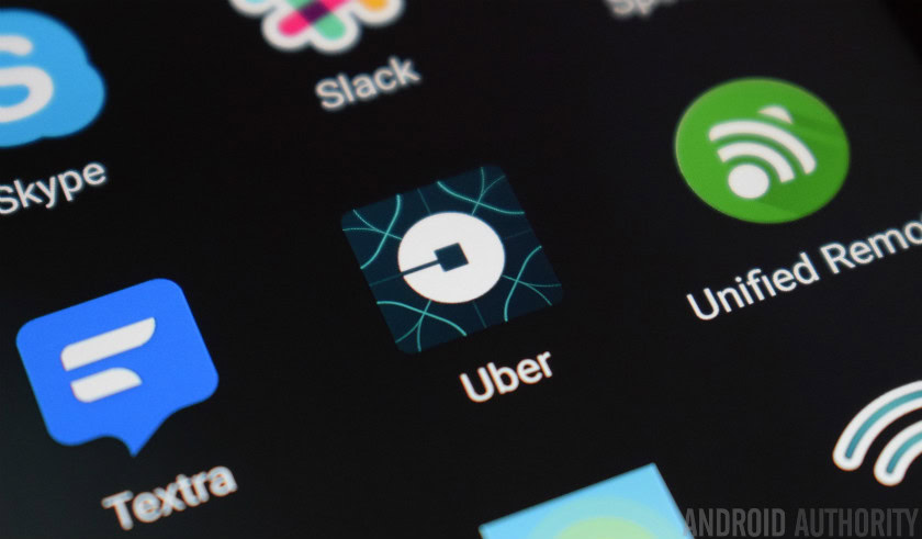 uber update - uber app on an Android smartphone