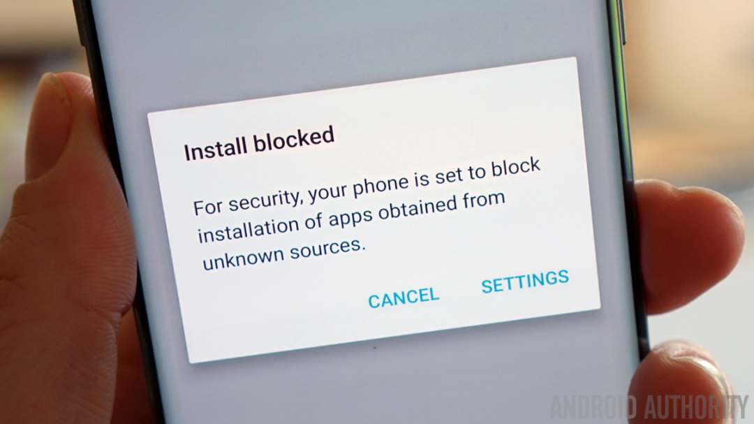 Unknown Sources install blocked security notification