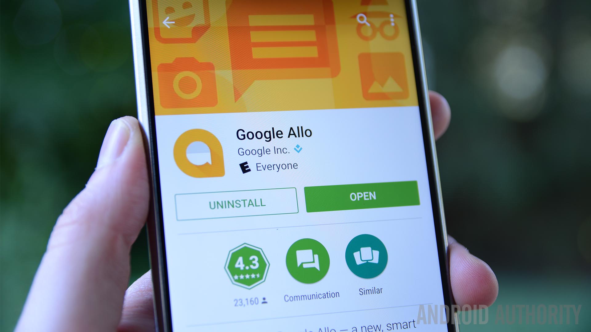 Google Allo photograph from the Play Store