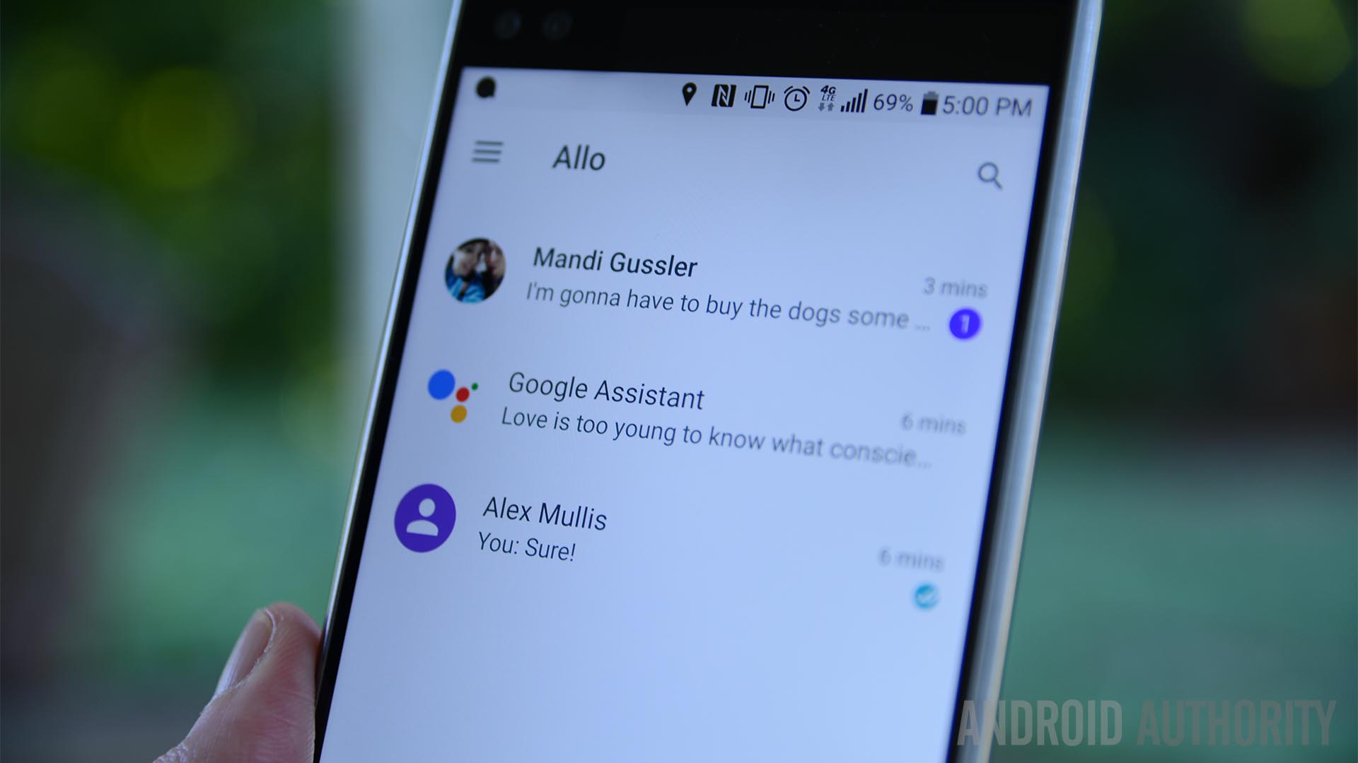 Google Allo Main Screen 2