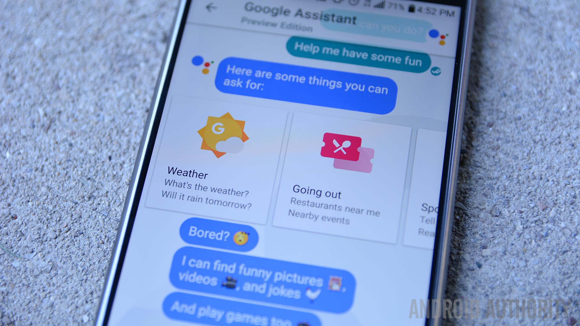 Google Assistant in the Allo chat app