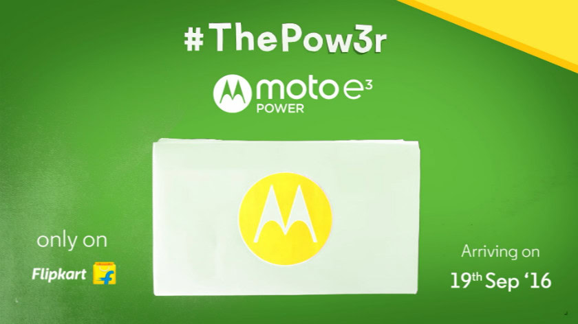Moto E3 Power India teaser