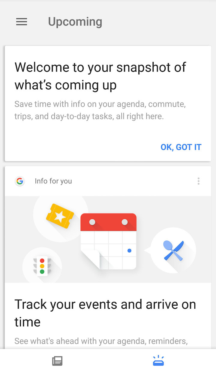 Google app upcoming