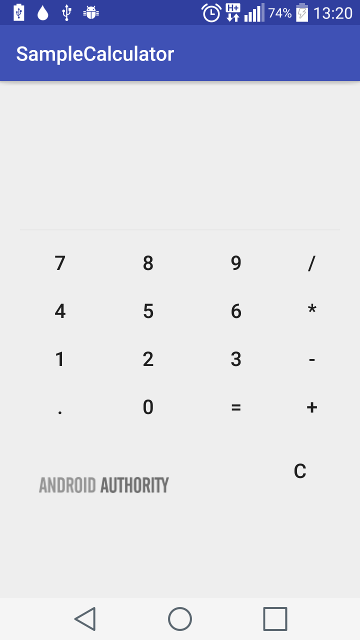 Simple Calculator - main layout