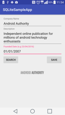 Using a simple SQLite database in your Android app