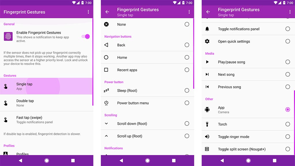 fingerprint gestures Android Apps Weekly