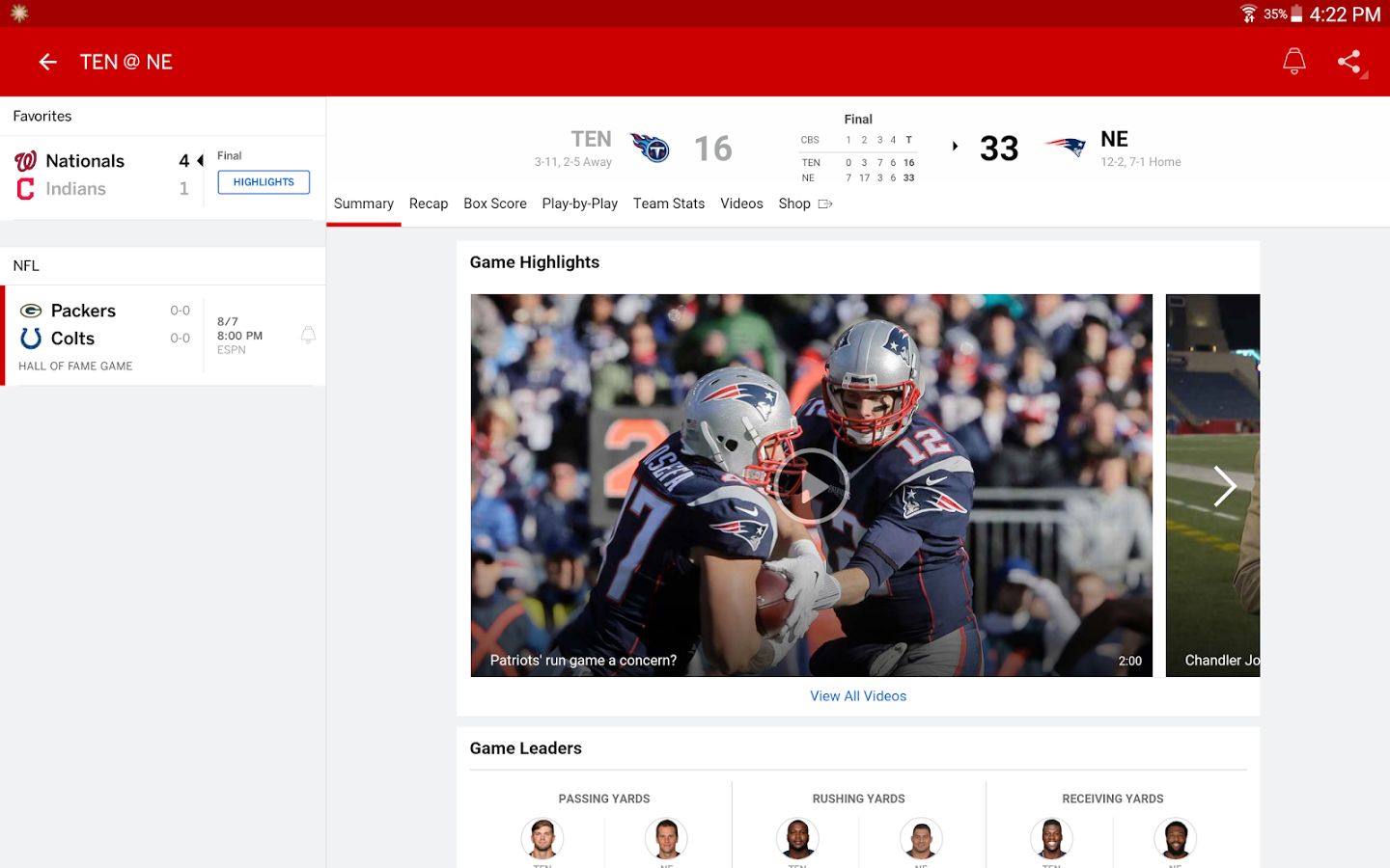 ESPN app updated with Chromecast and live streaming support