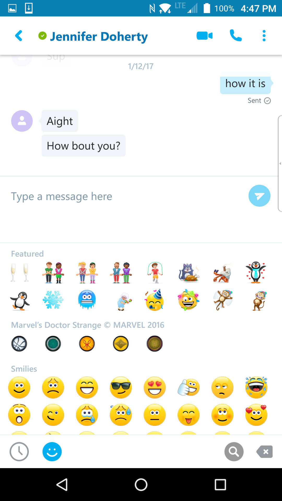 skype android emoji keyboard