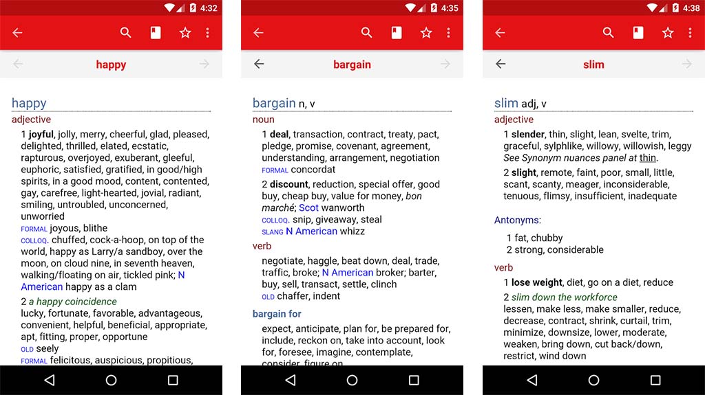 Chambers Thesaurus best thesaurus apps for android screenshot