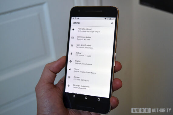 Android Setup Menu A closer look at the redesigned Settings menu [Diving into Android O ...