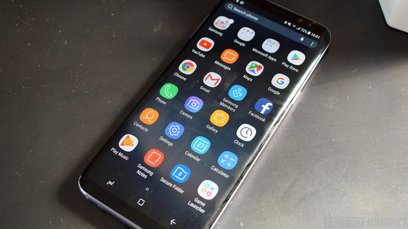 galaxy s8 home screen