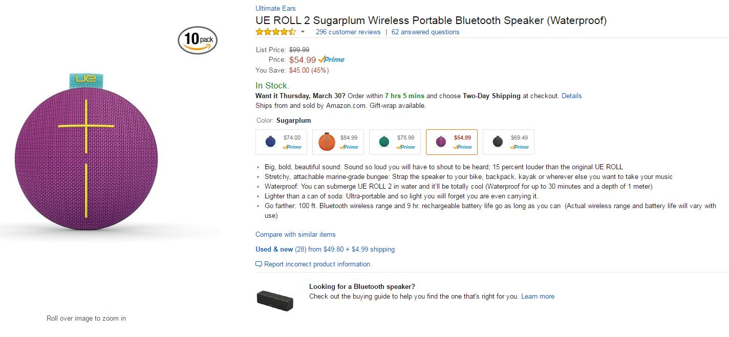 Sugarplum waterproof Bluetooth speaker 