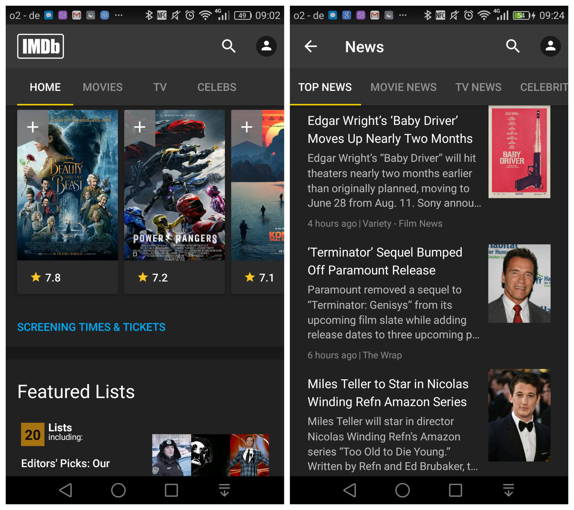 IMDb Android App Updated, Access to the Movie Boards and