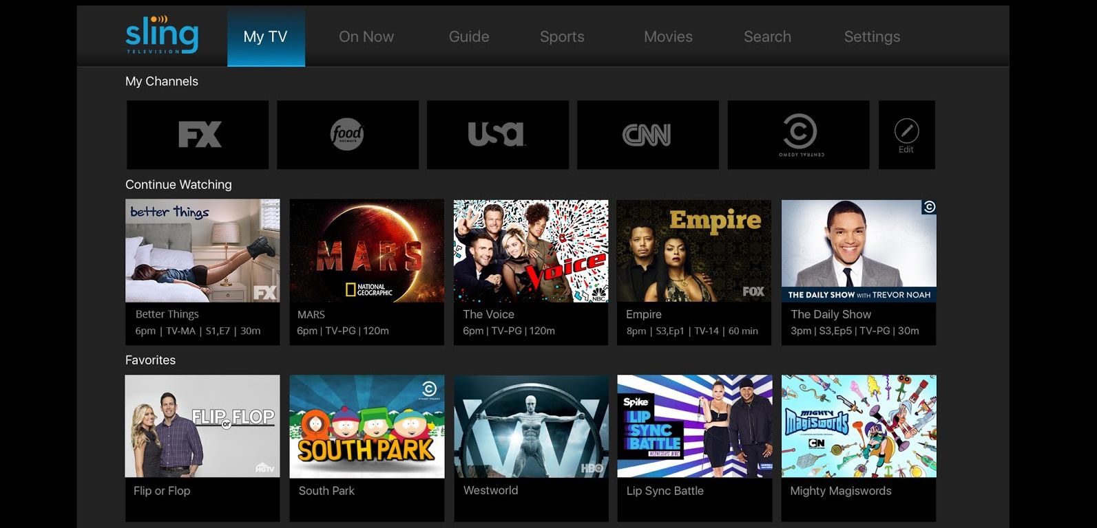 Sling TV - best TV apps